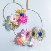 Triangle nu en métal pour attrape rêves suspension et abat-jour 20 cm Doré mat x1