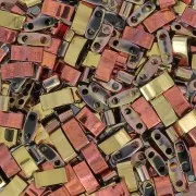 Miyuki Half Tila Beads 5x2.3x1.9mm HTL-55041 - Black California Gold Rush x10g