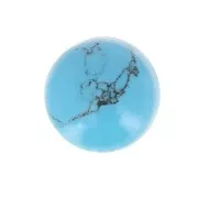 Cabochon rond 6 mm imitation Turquoise x1