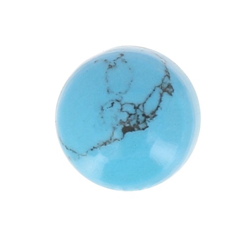 Cabochon rond 6 mm imitation Turquoise x1