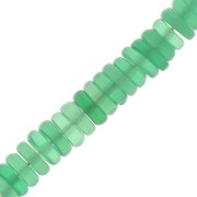 Perles rondelles - Heishi en pierre gemme teintée 5.5x2 mm - Onyx Vert x20