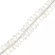 Perles rondelles - Heishi en pierre gemme 5.5x2 mm - Crystal Quartz x20