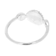 Bague 3 sertis pour cabochon 3 mm et 4 mm - Taille 54 - Argent 925 x1