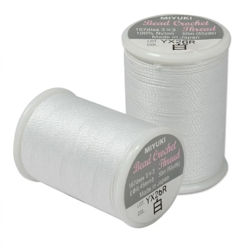 Miyuki Bead crochet 0.45 mm Blanc x25 m
