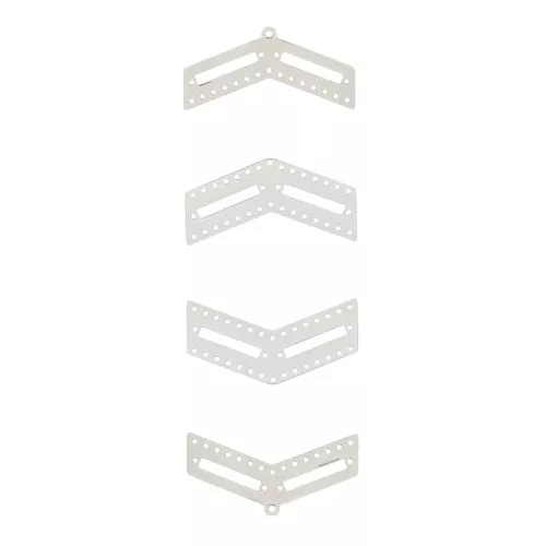 Set d'embouts & intercalaires chevrons pour perles Miyuki - Acier inoxydable