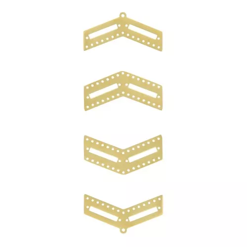 Set d'embouts & intercalaires chevrons pour perles Miyuki - Acier inoxydable Doré