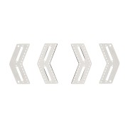 2 embouts & 2 intercalaires chevrons pour perles Miyuki - Acier inoxydable