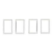 4 intercalaires rectangles pour tissage Miyuki - Acier inoxydable
