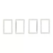 4 intercalaires rectangles pour tissage Miyuki - Acier inoxydable