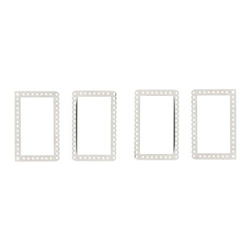 4 intercalaires rectangles pour tissage Miyuki - Acier inoxydable