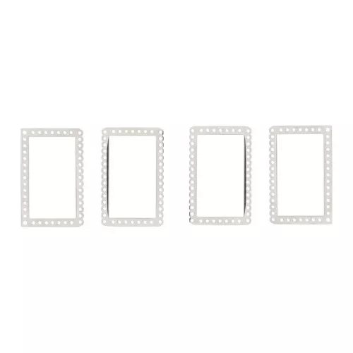4 intercalaires rectangles pour tissage Miyuki - Acier inoxydable
