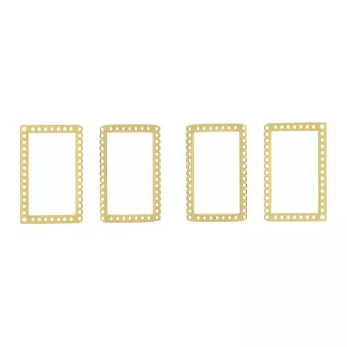 4 intercalaires rectangles pour tissage Miyuki - Acier inoxydable Doré