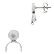 Cymbal - Clous d'oreilles pour tissage Miyuki 11/0 - Venio II - Argenté vieilli x2