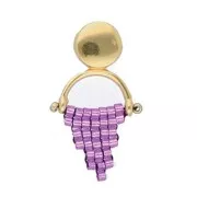 Cymbal - Clous d'oreilles pour tissage Miyuki 11/0 - Venio II - Argenté vieilli x2