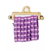 Cymbal - Embout pour tissage de perles Delica 11/0 12 mm Topolia II Arg vieil x1