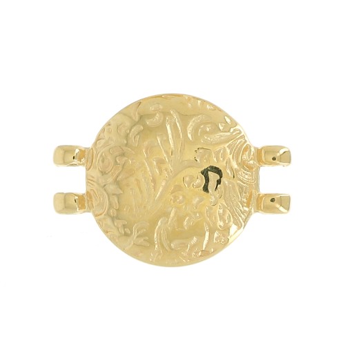 Cymbal - Connecteur pour perles Rocaille 11/0 16x11 mm Pithari II - Doré à l'or fin x1