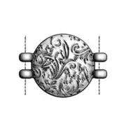 Cymbal - Connecteur pour perles Rocaille 11/0 16x11 mm Pithari II - Doré à l'or fin x1