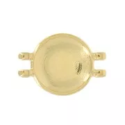 Cymbal - Connecteur pour perles Rocaille 11/0 16x11 mm Pithari II - Doré à l'or fin x1