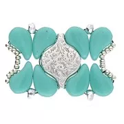 Cymbal - Connecteur pour perles Paisley Duo 15x11 mm Liotrivi - Doré à l'or fin x1