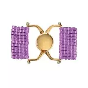 Cymbal Fermoir aimanté pour Miyuki Delica 11/0 18x17 mm Kissamos II - Arg v. x1