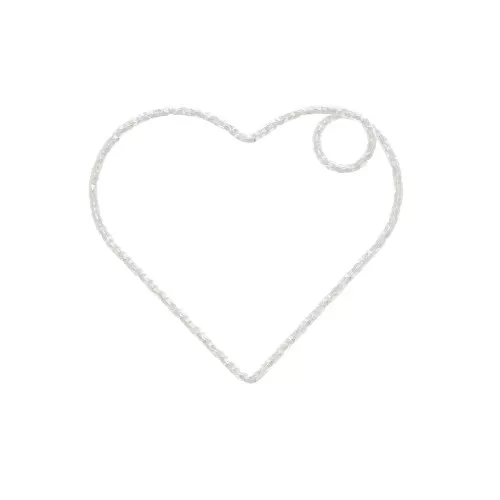 Pendentif coeur diamanté 26x29 mm en Argent 925 x1