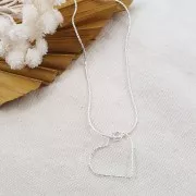 Pendentif coeur diamanté 26x29 mm en Argent 925 x1