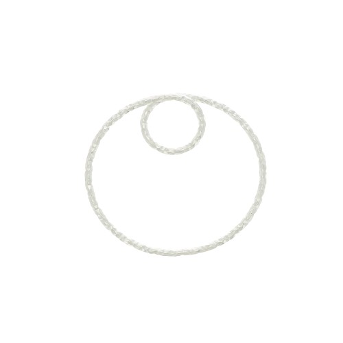 Pendentif cercle diamanté 20 mm en Argent 925 x1