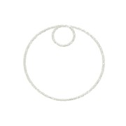 Pendentif cercle diamanté 25 mm en Argent 925 x1