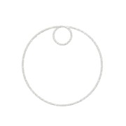 Pendentif cercle diamanté 30 mm en Argent 925 x1|raw }}