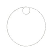 Pendentif cercle diamanté 35 mm en Argent 925 x1|raw }}