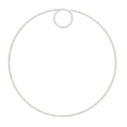 Pendentif cercle diamanté 40 mm en Argent 925 x1|raw }}