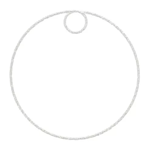 Pendentif cercle diamanté 40 mm en Argent 925 x1
