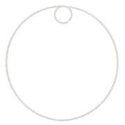 Pendentif cercle diamanté 45 mm en Argent 925 x1