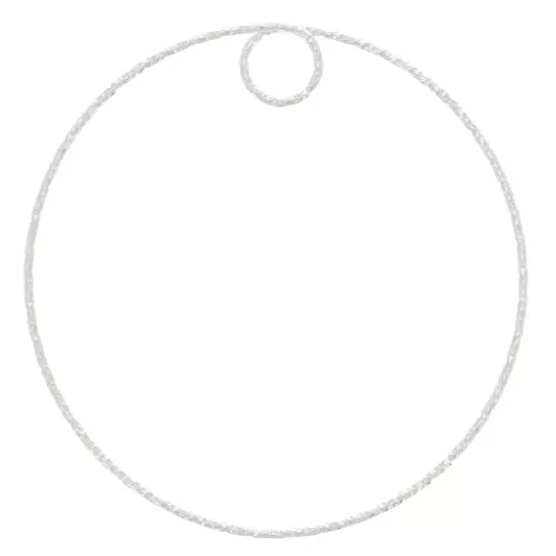Pendentif cercle diamanté 45 mm en Argent 925 x1