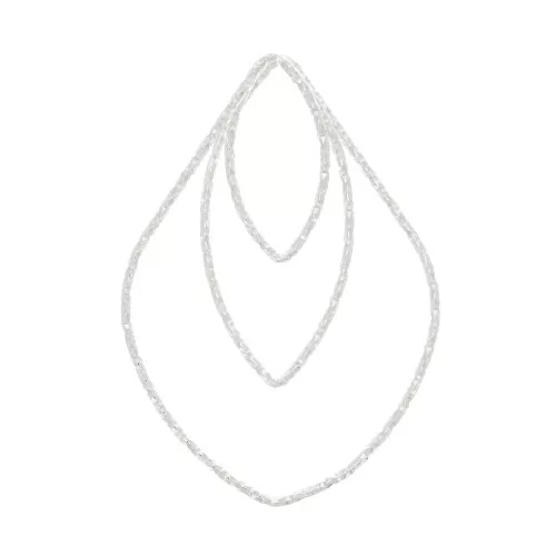 Pendentif goutte fantaisie diamanté 37x27 mm en Argent 925 x1