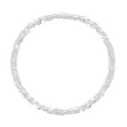 Anneau fermé rond diamanté 12 mm en Argent 925 x1|raw }}