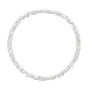 Anneau fermé rond diamanté 12 mm en Argent 925 x1