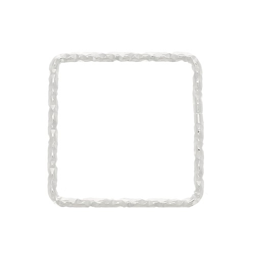 Anneau de montage et tissage carré diamanté 13 mm en Argent 925 x1