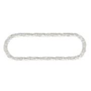 Intercalaire rectangle arrondi diamanté 16x5 mm en Argent 925 x1|raw }}