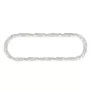 Intercalaire rectangle arrondi diamanté 16x5 mm en Argent 925 x1