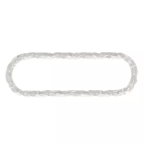 Intercalaire rectangle arrondi diamanté 16x5 mm en Argent 925 x1