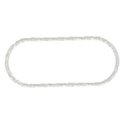 Intercalaire rectangle arrondi diamanté 23x10 mm en Argent 925 x1|raw }}
