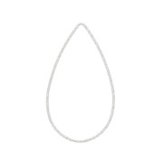 Anneau de montage & tissage goutte diamantée 34x20 mm Argent 925 x1|raw }}