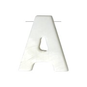 Perle lettre alphabet en nacre 10x9 mm - A x1|raw }}