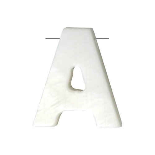 Perle lettre alphabet en nacre 10x9 mm - A x1