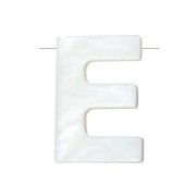 Perle lettre alphabet en nacre 10x7 mm - E x1|raw }}