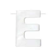 Perle lettre alphabet en nacre 10x7 mm - E x1
