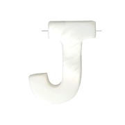 Perle lettre alphabet en nacre 9x8 mm - J x1|raw }}