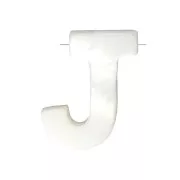 Perle lettre alphabet en nacre 9x8 mm - J x1
