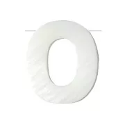 Perle lettre alphabet en nacre 10x8.5 mm - O x1